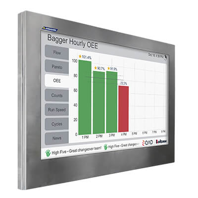 Redzone software large-format 55" TV enclosure for washdown applications