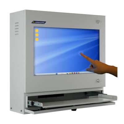 NEMA touch screen PC enclosure for factories, warehouses, and production lines