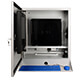 Industrial LCD Monitor Enclosure front view with keyboard tray and open door | PENC-700