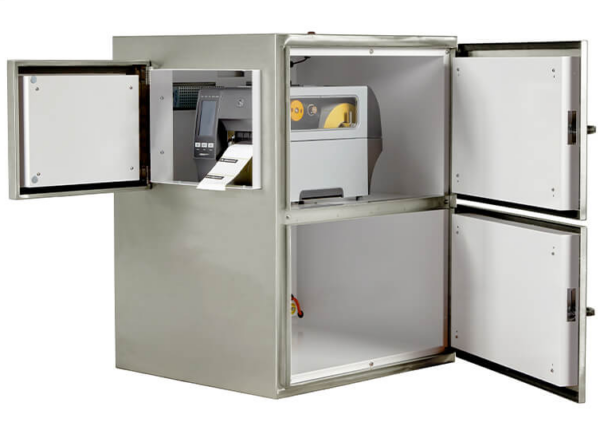 A cold storage printer solution integrated with a Zebra 400 series industrial printer